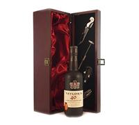 vintagewinegifts Taylor's 40 year old Tawny Port 37.5 cl 1982 half bottle, in a silk lined box with four wine accessories, 1 x 375ml