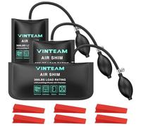 VINTEAM Air Wedge Bags, 3PCS Air Wedge Door Pump up Bags with Easy Push-Button Air Valve, for Cabinet Door Window Installation and Heavy Objects Tasks-Green
