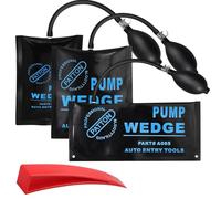VINTEAM Air Wedge Bags, 3PCS Air Wedge Door Pump up Bags with Easy Push-Button Air Valve, for Cabinet Door Window Installation and Heavy Objects Tasks-Blue
