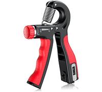 VINTEAM Grip Strengthener Kit, Hand Grips Strengthener with Mechanical Counter for Tracking, Adjustable Resistance Forearm Strengthener for Hand Exercise-Black Red