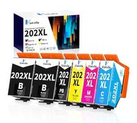 Vintella 202XL Ink Cartridges Multipack Replacement for Epson 202 Ink Cartridges Multipack Compatible with Epson Expression Premium XP-6100 XP-6105 XP-6000 XP-6005 XP-6001 Printer (6-Pack)