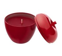 VINTERFINT Scented Candle in Metal tin, 24 hr, Apple-Shaped/Winter Apples red