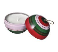 VINTERFINT Scented Candle in Metal Tin - Bauble Shape, Warm Spices Green - 28-Hour Burn - Xmas Festive Fragrance & Holiday Décor