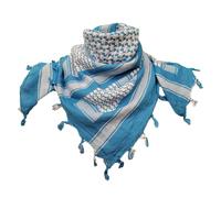 VINTIKA Army Scarf Military Tactical Shemagh Scarves - 100% Cotton Desert Keffiyeh Wrap - Turquoise