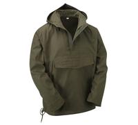 VINTIKA Army Smock Military Style Anorak Hooded Combat Jacket Pullover Outdoor Hiking Windbreaker Heavy Duty Field Coat Hoodies - Olive - XXS