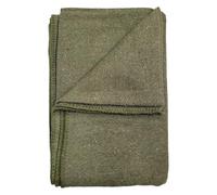 VINTIKA Heavy Wool Military Style Blanket US Army Camping Warm Outdoor Campfire Travel Survival Throw - Olive Green