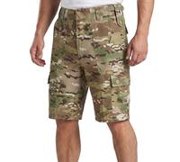 VINTIKA Men’s Army Combat Shorts Military Tactical Cargo Work Shorts Multi Pocket Outdoor Hiking Camping - Adjustable Waist - Universal Camo - 38