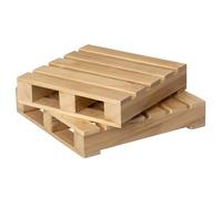 Vintiquewise 13" Rustic Wooden Pallet Display Stands Natural Wood Risers for Home Decor Table Centerpieces Candle or Dessert Holders Plant Pots DIY Crafts Party Accents & Event Styling, Set of 2