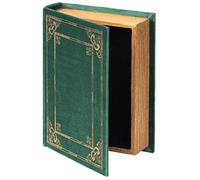 Vintiquewise QI003691.G Decorative Vintage Book Shaped Trinket Storage Box-Green