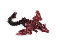 Vintix 3D Printed Dragon 45cm Articulated Flying Dragon Toy Fantasy Decor (Not Include Egg) Flexible Joints Home Decor Executive Desk Toys,Home Office Decor Executive Desk Toy, Black (Red+Black)