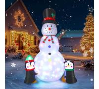 Vintoney 244 cm/ 8 FT inflatable snowman christmas decorations outdoor inflatables garden for xmas decoration outside blow up the indoors giant with Upgrade Rotating LED Lights