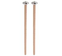 VINTORKY 1 Pair Bell Mallets Ethereal Drumstick Percussion Sticks Hammer with Flat Head Design Sturdy Metal and Wooden Material Compact Oval Shape for Live Performances and Personal
