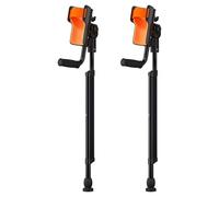 VINTORKY 1 Pair Foldable Forearm Crutches for Adults - Ergonomic Crutches with Three Angle Adjustment, Features Elbow Support & Hand Padding, Increases Walking Comfort