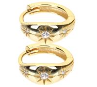 VINTORKY 1 Pair Golden S925 Silver Earrings with Fine Workmanship and Not Easy to Break Features, Fashionable Eight-pointed Star Design Suitable for Women’s Everyday and Wedding Wear