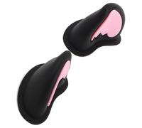 VINTORKY 1 Pair Helmet Decoration Helmet Cat Ears Ornament Accessory For Motorcycle Suitable For Cute Girls Helmets Black Pink