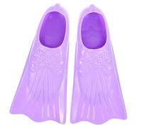 VINTORKY 1 Pair Swim Training Fins Silicone Flippers for Adults for Diving Snorkeling Lightweight Comfortable Purple White
