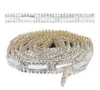 VINTORKY 1 Roll Glass Rhinestone Ribbon with Adhesive Sticker Backing, Cuttable and Easy to Operate, Lightweight Decorative Trim for Handicraft Materials and DIY Projects