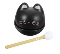 VINTORKY 1 Set Cartoon Cat Shaped Temple Block Instrument Office Decompression Percussion for Stress Relief and Music Enlightenment Compact Material Lightweight Design for Relaxation