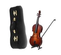 VINTORKY 1 Set Creative Mini Violin Home Decor Decorative Fiddle Model with Stand Case Simulated Musical Instrument for Childrens Photo Props and Stage Displays