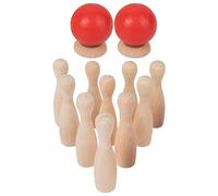 VINTORKY 1 Set Wooden Bowling for Interactive Sports Game for Ages Durable Safe Material for Family Fun Athletic Skill Development