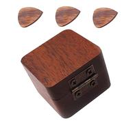 VINTORKY 1 Set Wooden Guitar Picks Boxed Plectrums Portable Picks for Acoustic Electric Guitars Durable Practical for Musicians