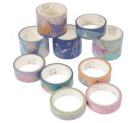 VINTORKY 10 Rolls Scrapbooking Washi Tape with Foil Decorative Sticker Multi-purpose Lightweight Adhesive Tape for DIY Crafts Journals Planners and Gift Wrapping