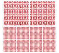 VINTORKY 100 Sheets Digital Labels Dot Number Decal 10mm Coated Adhesive Sticker Self-Adhesive Design Easy to Use for Classifying Storage Cabinet and Storage Jar