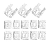 VINTORKY 100pcs Adjustable Metal Hair Braid Rings Silver Hair Jewelry for Dreadlocks Braids Ponytails for Styling and Daily Wear