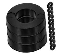 VINTORKY 100pcs Black Drum Set Plastic Washers Clutch Gaskets Snare Drum Pads Non-slip Mounting Hardware for Electronic and Acoustic Kits