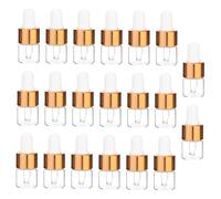 VINTORKY 100pcs Essential Oil Dropper Bottles Refillable Glass Storage Containers for Travel for Aromatherapy Perfumes and Cosmetic Samples Leak Design