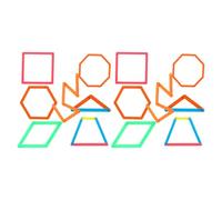 VINTORKY 100pcs Geometric Stick: Geometric Construction Sticks 4/5/6/8/9cm - Early Educational Learning Tool for Children - Enhance Math Skills Shape Building