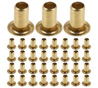 VINTORKY 100pcs Hollow Tube Rivets for Stringed Instruments and Lyres, Metal Lightweight Performance Tubular Eyelets, Professional Upgrades for Harp String Repair and Crafting Accessories