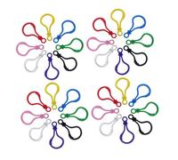 VINTORKY 100pcs Keyring Hooks Bulk with Plastic Key Chain Clips and Keychain Clasp, Lightweight and Wear-Resistant Pp Lobster Clips for Keys and Decorations, for DIY Crafts Random Color