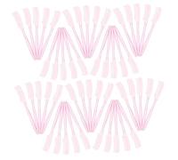 VINTORKY 100pcs Mini Plastic Eyelash Comb and Eyebrow Comb 9cm Pink Lash Separator Makeup Tool for Professional and Personal Beauty Use