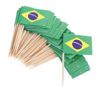 VINTORKY 100pcs National Flags Fruit Picks World Flag Picks Cake Dessert Toothpick Party Fruits Sticks