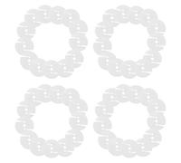 VINTORKY 100pcs Sofa Pull Buckle Three Holes Circular Plastic Button Gaskets White Decorative Match for Elastic Cord Bedside and Sofa for Decoration of Modern Style Home