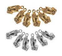 VINTORKY 100pcs Vintage Prayer Hands Charms Pendant Charms for Diy Jewelry Making Craft Supplies Cross Bulk
