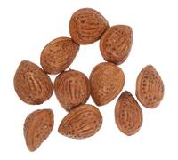 VINTORKY 10pcs Artificial Almonds Decoration Nuts for Home Display and Collection, Realistic Plastic Lifelike Almonds, Safe to Handle Photo Studio Posing Props, Brown Colour