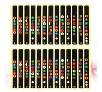 VINTORKY 10pcs Black Guitar Fretboard Stickers Pvc Easy to Install and Remove Fret Decals for Acoustic and Electric Guitar for Learning and Mastering the Fretboard