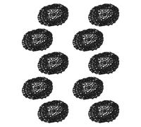 VINTORKY 10pcs Black Mesh Hair Nets Cap for Women and Elastic Crochet Hair Wraps for Sleeping Ballet and Night Use Snood