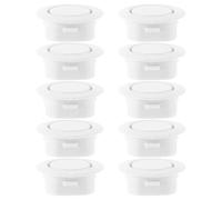 VINTORKY 10pcs Car Rear and Front Bumper Plastic Hole Covers Radar Plug Caps White Large Auto Body Hole Plugs for Vehicle Bumper Protection