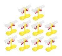 VINTORKY 10pcs Chicken and Duck Drinking Water Maker Steel Ball Nipples Poultry Automatic Waterer for Chicken No Waste Water Feeder for Backyard Coop Farm Use
