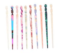VINTORKY 10PCS Chinese Style Hair Stick Durable Acetate Hair Decor Chopsticks for Elegant Hairstyles Vintage Design Mixed Patterns for Loved Ones