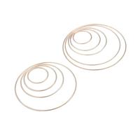 VINTORKY 10pcs Gold Metal Dreamcatcher Rings for DIY Crafts Various for Mandalas and Wall Hangings Welded Design Dream Catcher Accessories