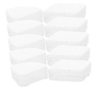 VINTORKY 10Pcs Makeup Sponge Storage Box Portable Cosmetic Egg Holder Travel-friendly Powder Puff Case for Home Go Lightweight Compact Design Suitable for Various Beauty Tools and Small