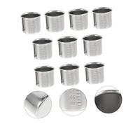 VINTORKY 10pcs Measuring Cup Stainless Steel Shot Cups Medicine Metal Graduated Volumetric Beakers Steel Medical Measuring Tool Laboratory Stainless 430 Silver