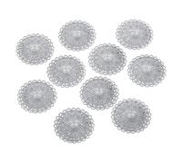 VINTORKY 10PCS Metal Cockade Round Flower Decor Hollow-Out DIY Jewelry and Fashion Clothing Accessories Corrosion-Resistant Lightweight Multi-Purpose for Dresses and Crafting