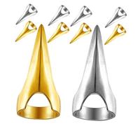 VINTORKY 10pcs Metal Hair Sectioning Rings for Braiding Punk Style Finger Accessories and Comfortable Hair Tools for Creative Styling and Salon Results Gold Silver
