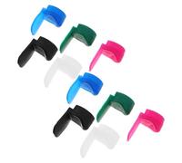 VINTORKY 10pcs Silicone Clarinet Thumb Rest Cushions Soft Thumb Pad Set with Black, White, Blue, Pink, Green for Wind Instrument Finger Tip Protection