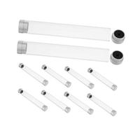 VINTORKY 10pcs Transparent Tweezers Storage Tubes Portable Tool Holder for Eyelash Extension Clips Manicure Tools Compact Protective Case for Professional Salon Use